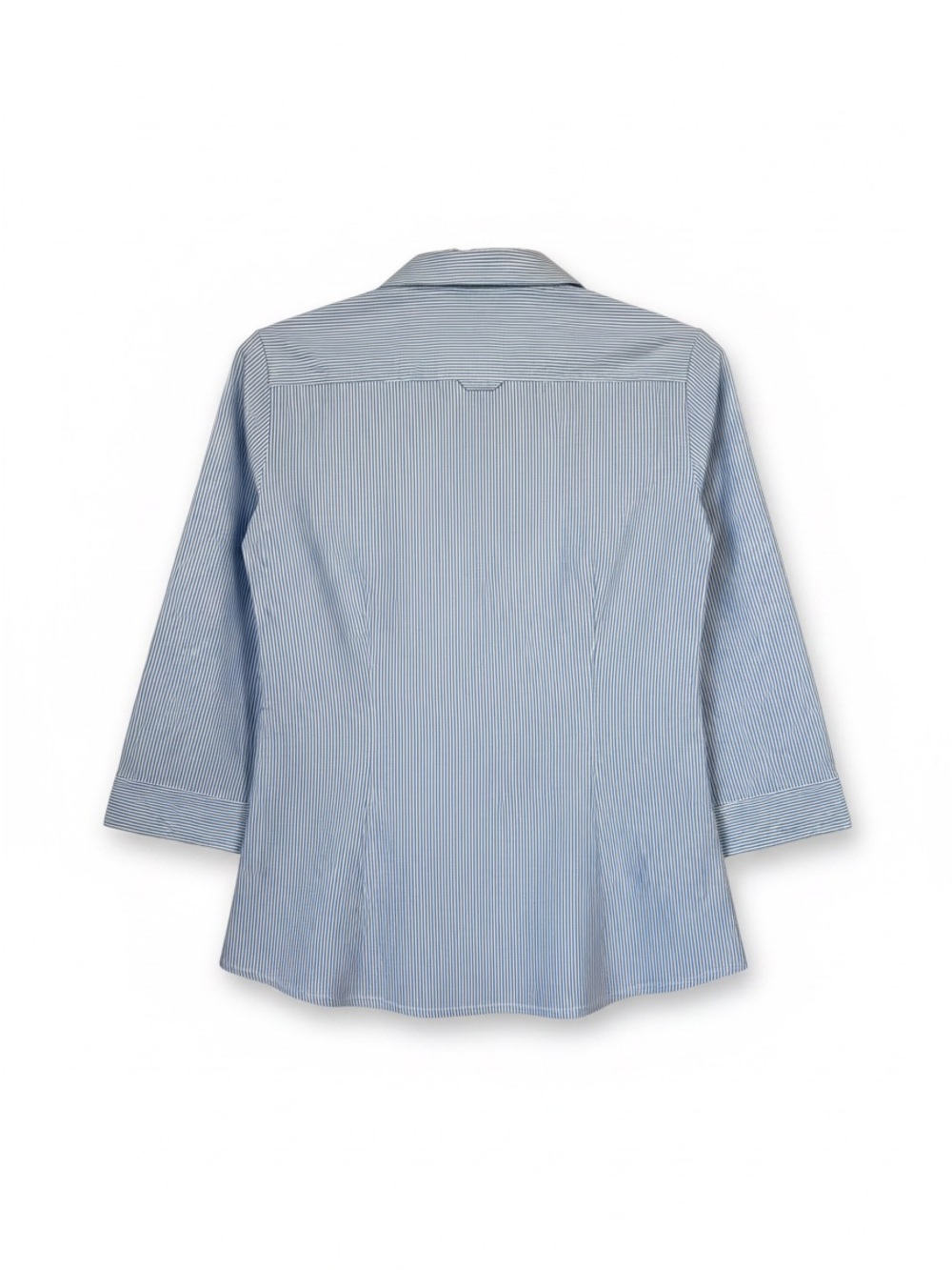 H&M Blue & White Pin Striped Button Down Shirt - US 10 - 3/4 Sleeve - Picture 3 of 6